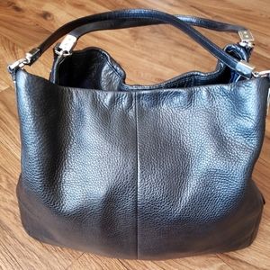 Coach black Leather Large hobo handbags